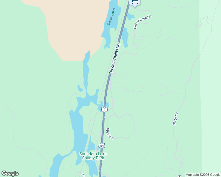 map of restaurants, bars, coffee shops, grocery stores, and more near Oregon Coast Highway in North Bend