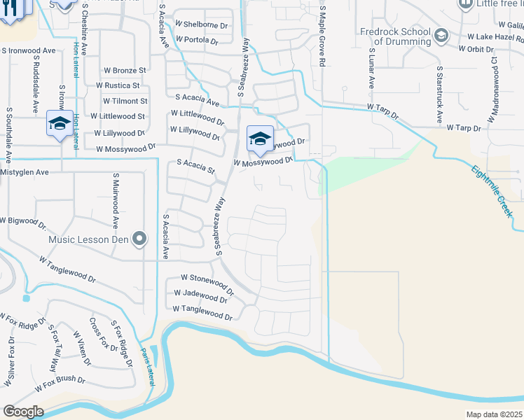 map of restaurants, bars, coffee shops, grocery stores, and more near 9301 West Shelterwood Drive in Boise