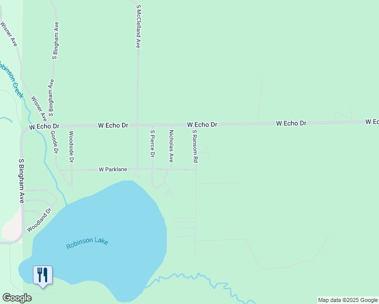 map of restaurants, bars, coffee shops, grocery stores, and more near 884 South Ransom Road in White Cloud