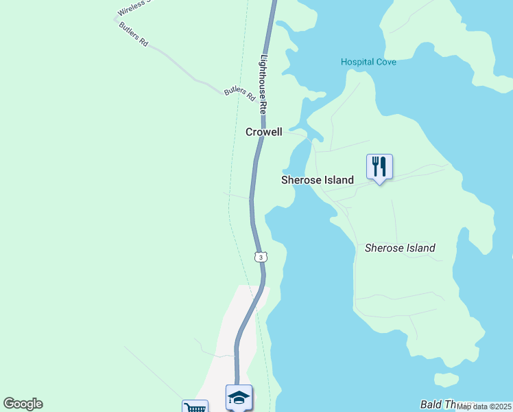 map of restaurants, bars, coffee shops, grocery stores, and more near in Barrington Passage