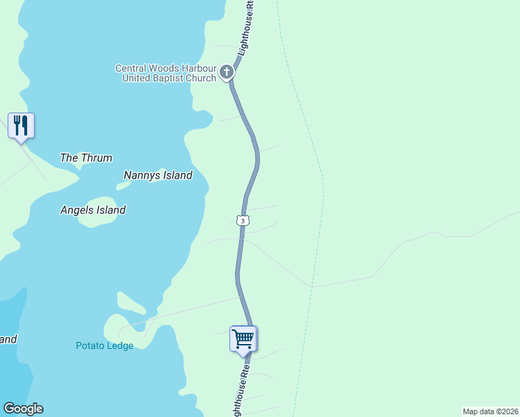 map of restaurants, bars, coffee shops, grocery stores, and more near Rockys Lane in Barrington