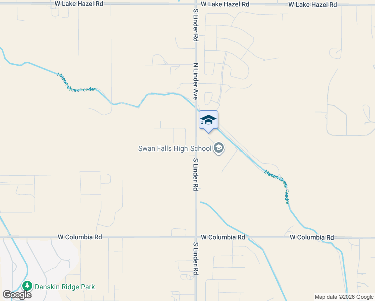 map of restaurants, bars, coffee shops, grocery stores, and more near 6991 South Linder Road in Meridian