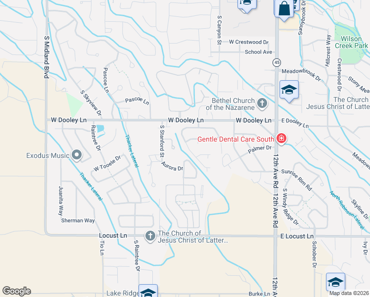 map of restaurants, bars, coffee shops, grocery stores, and more near 514 West Palmer Drive in Nampa