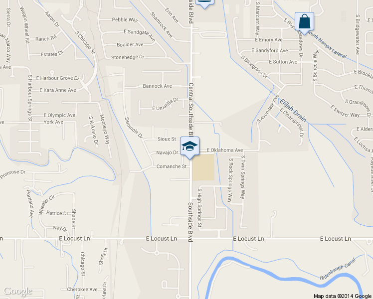 map of restaurants, bars, coffee shops, grocery stores, and more near 3008 Navajo Dr in Nampa