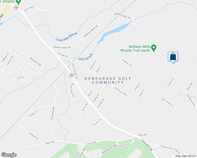 map of restaurants, bars, coffee shops, grocery stores, and more near 23 Elm Street in Old Orchard Beach