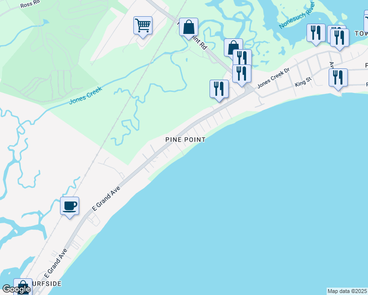 map of restaurants, bars, coffee shops, grocery stores, and more near in Scarborough