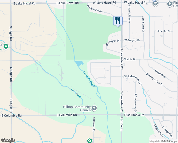 map of restaurants, bars, coffee shops, grocery stores, and more near 7199 South Culbertson Way in Boise