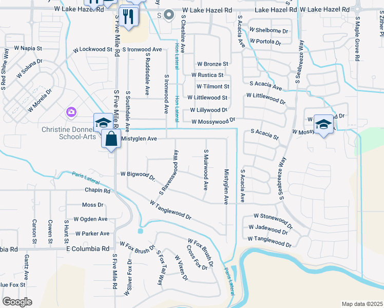 map of restaurants, bars, coffee shops, grocery stores, and more near 10098 West Shelterwood Court in Boise