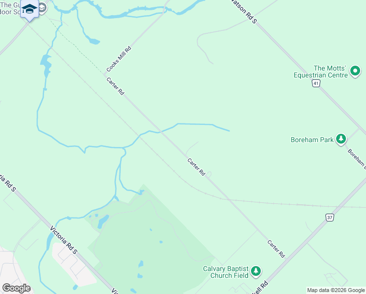 map of restaurants, bars, coffee shops, grocery stores, and more near 145 Carter Road in Puslinch