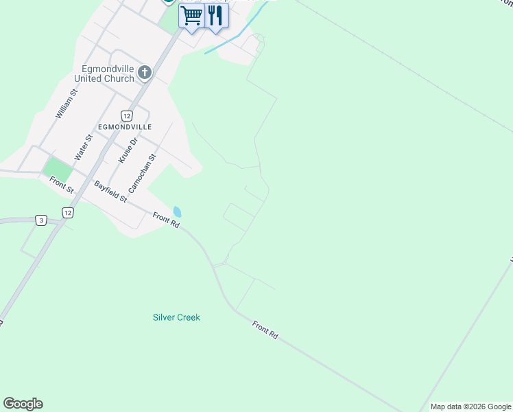 map of restaurants, bars, coffee shops, grocery stores, and more near 27 Stornoway Crescent in Huron East