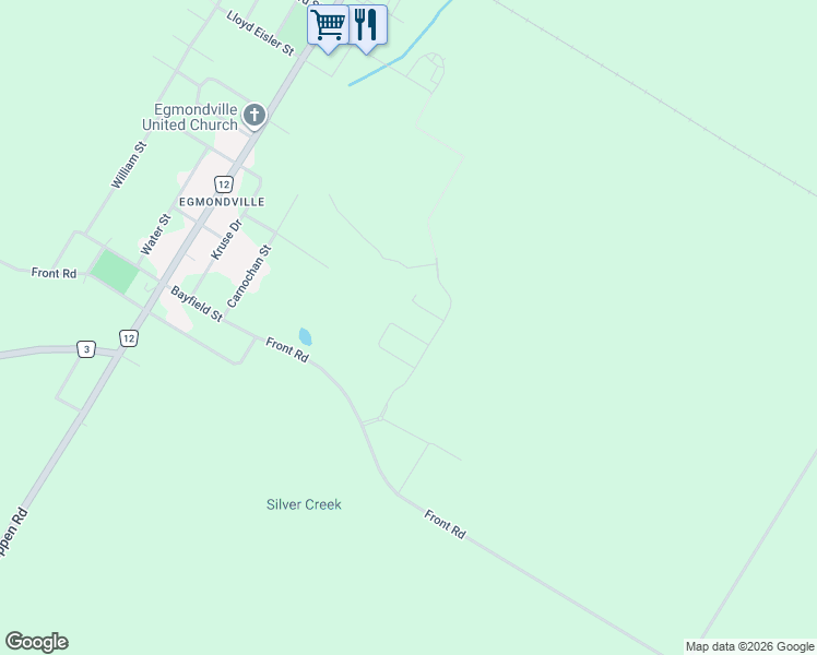 map of restaurants, bars, coffee shops, grocery stores, and more near 36 Stornoway Crescent in Huron County