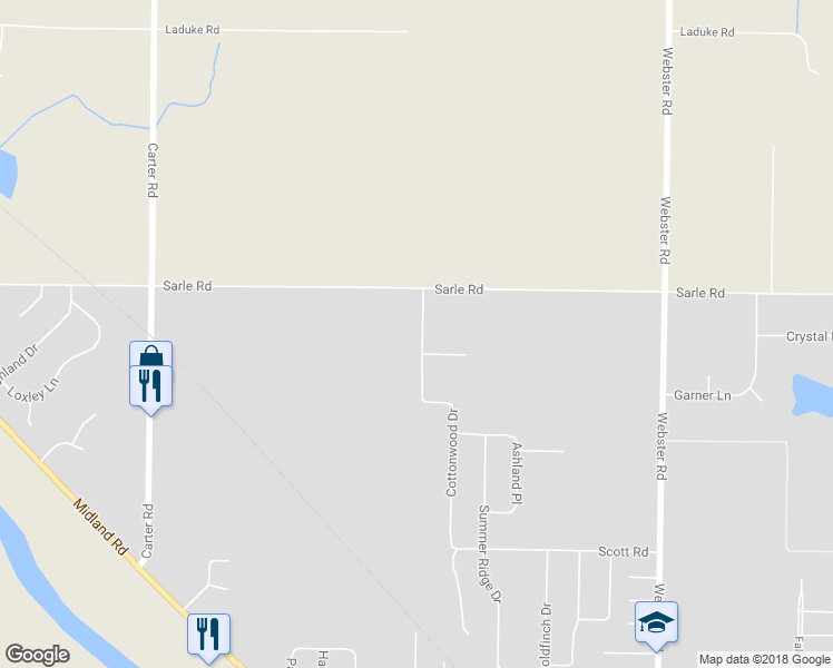 map of restaurants, bars, coffee shops, grocery stores, and more near 8913 Cottonwood Drive in Freeland