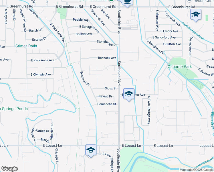 map of restaurants, bars, coffee shops, grocery stores, and more near 3124 Teepee Court in Nampa