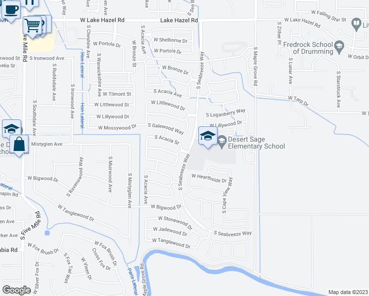 map of restaurants, bars, coffee shops, grocery stores, and more near 9468 West Trestlewood Drive in Boise