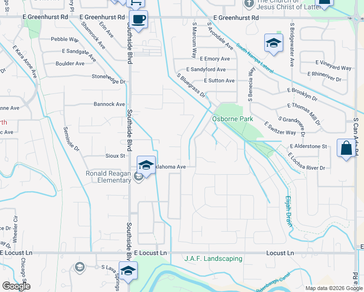 map of restaurants, bars, coffee shops, grocery stores, and more near 3137 South Avondale Avenue in Nampa