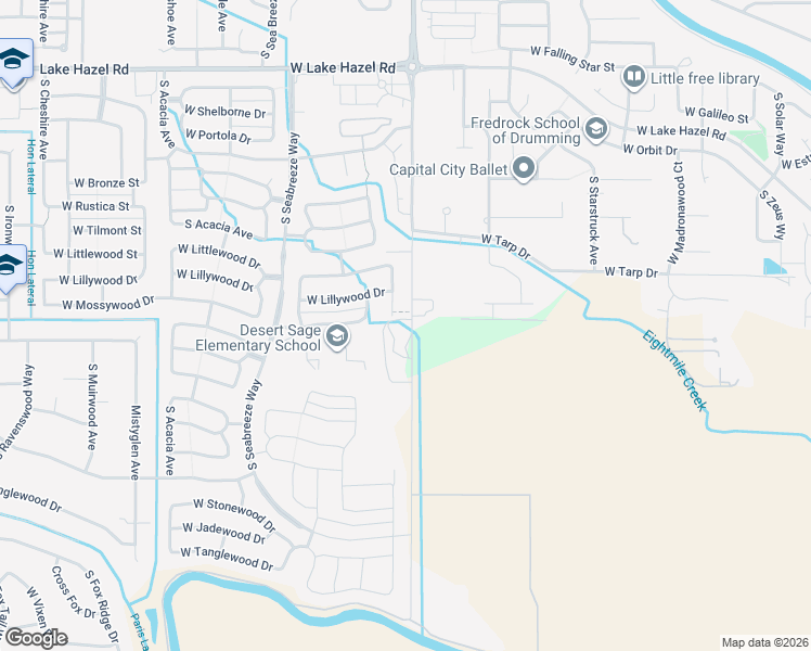 map of restaurants, bars, coffee shops, grocery stores, and more near 7001 South Maple Grove Road in Boise