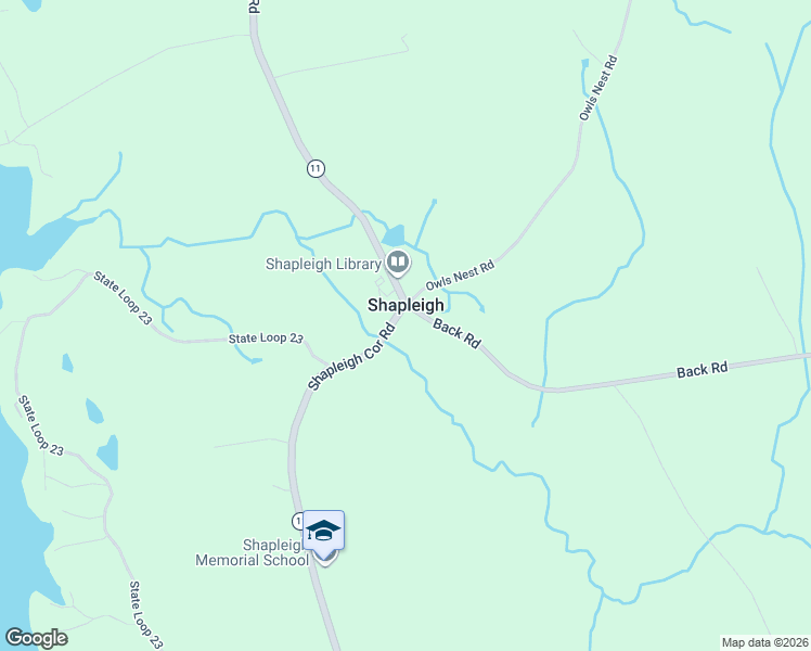 map of restaurants, bars, coffee shops, grocery stores, and more near 535 Shapleigh Corner Road in Shapleigh