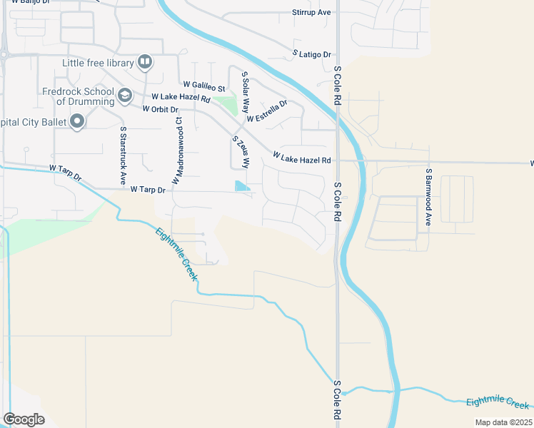 map of restaurants, bars, coffee shops, grocery stores, and more near 7479 South Cole Road in Boise
