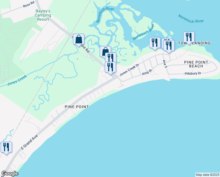 map of restaurants, bars, coffee shops, grocery stores, and more near 2 State Route 9 in Scarborough