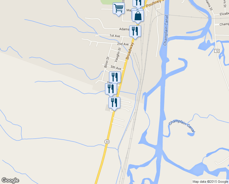 map of restaurants, bars, coffee shops, grocery stores, and more near 260 Broadway Avenue in Whitehall