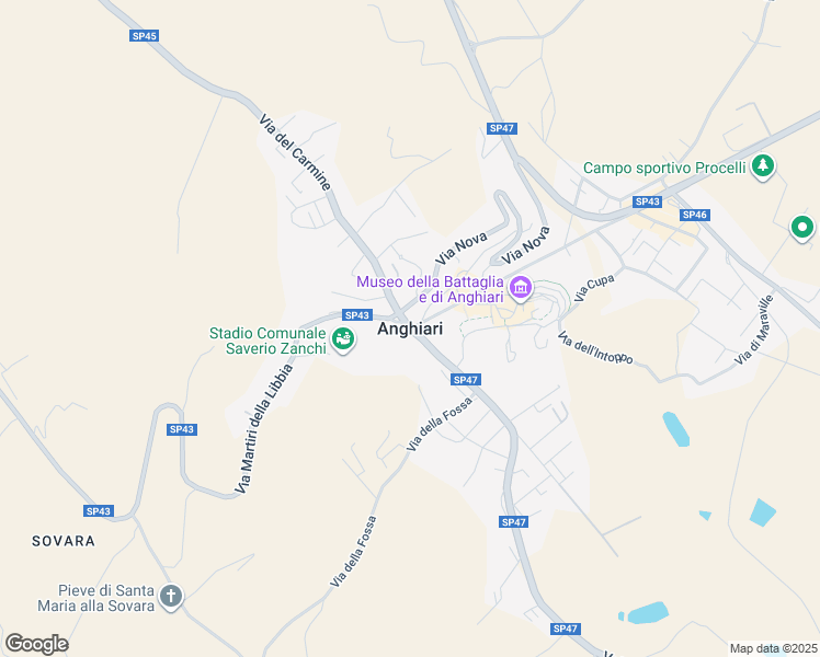 map of restaurants, bars, coffee shops, grocery stores, and more near in Province of Arezzo