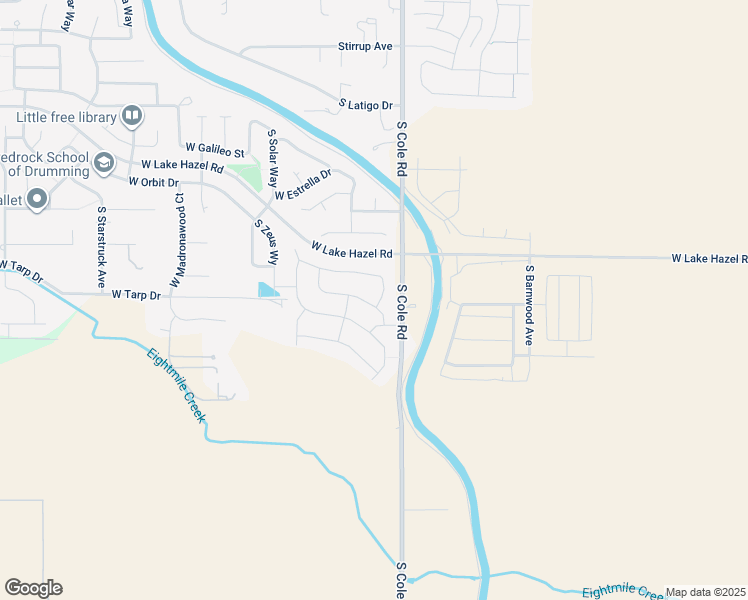map of restaurants, bars, coffee shops, grocery stores, and more near 6845 South Maverick Way in Boise