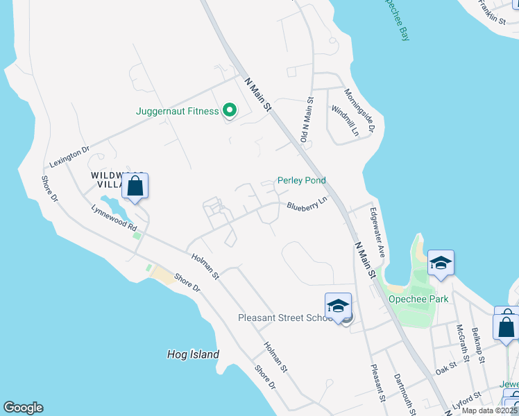 map of restaurants, bars, coffee shops, grocery stores, and more near 10 Estates Circle in Laconia
