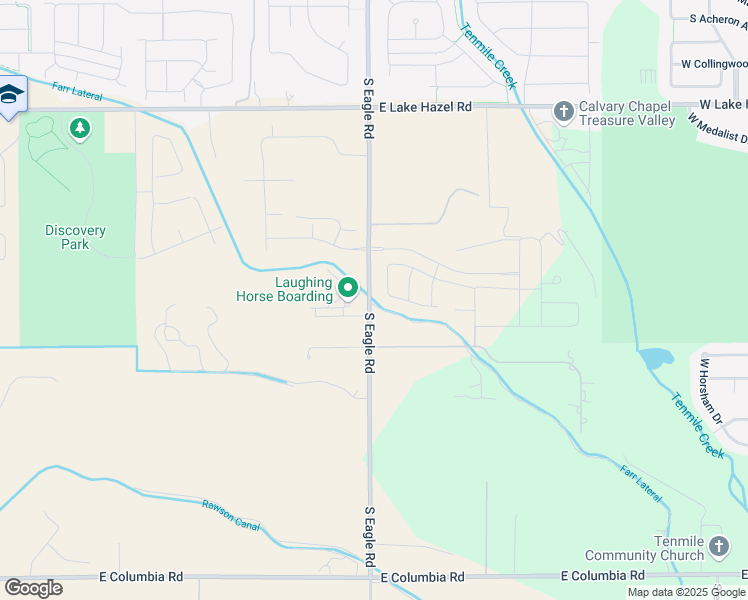 map of restaurants, bars, coffee shops, grocery stores, and more near 7020 South Eagle Road in Meridian