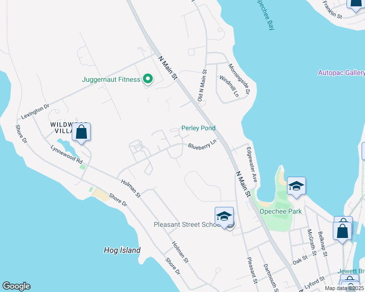 map of restaurants, bars, coffee shops, grocery stores, and more near 10 Estates Circle in Laconia