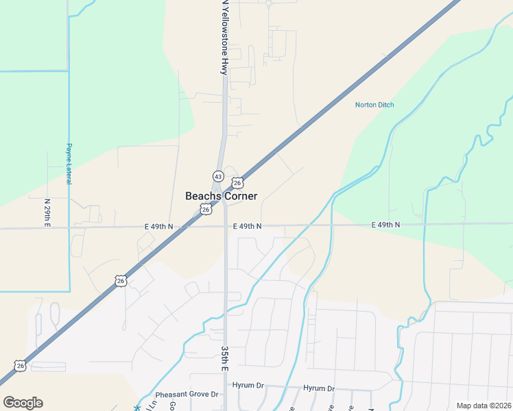 map of restaurants, bars, coffee shops, grocery stores, and more near 4950 North Rosemary Drive in Idaho Falls