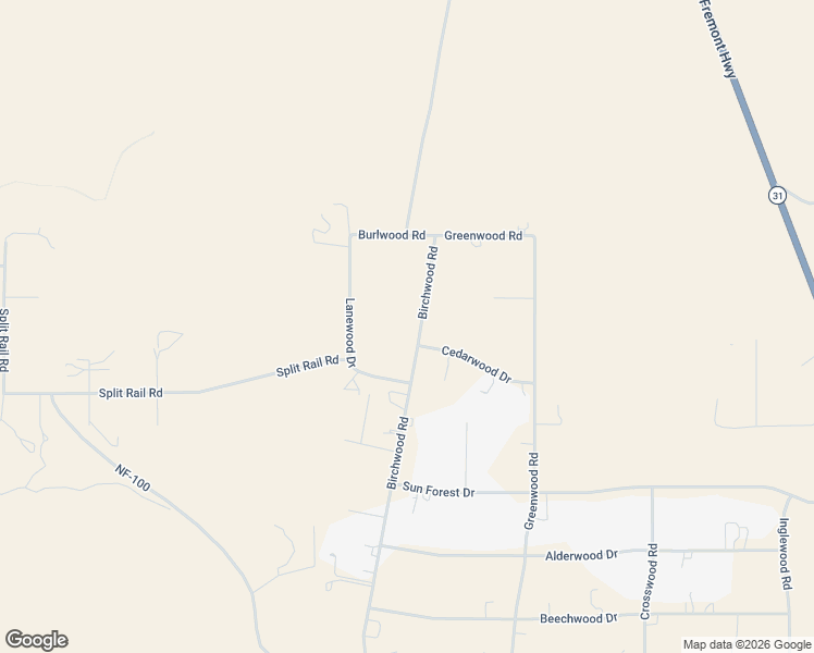 map of restaurants, bars, coffee shops, grocery stores, and more near 145230 Birchwood Road in La Pine