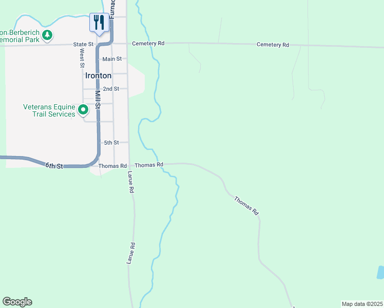 map of restaurants, bars, coffee shops, grocery stores, and more near E3712 Thomas Road in Reedsburg