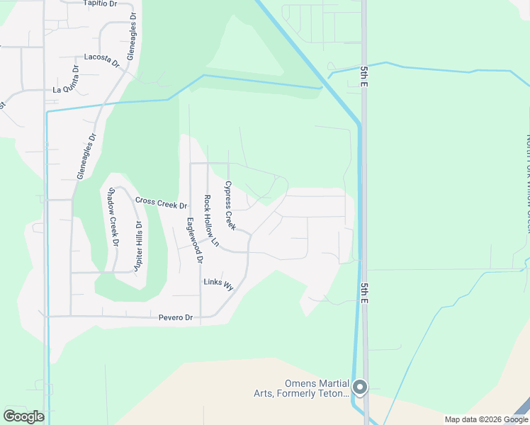 map of restaurants, bars, coffee shops, grocery stores, and more near 5165 Pevero Drive in Idaho Falls