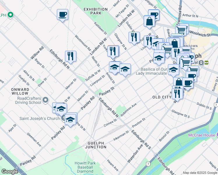 209 Paisley Street, Guelph ON Walk Score
