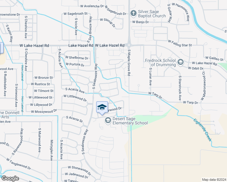 map of restaurants, bars, coffee shops, grocery stores, and more near 9165 West Alderberry Drive in Boise