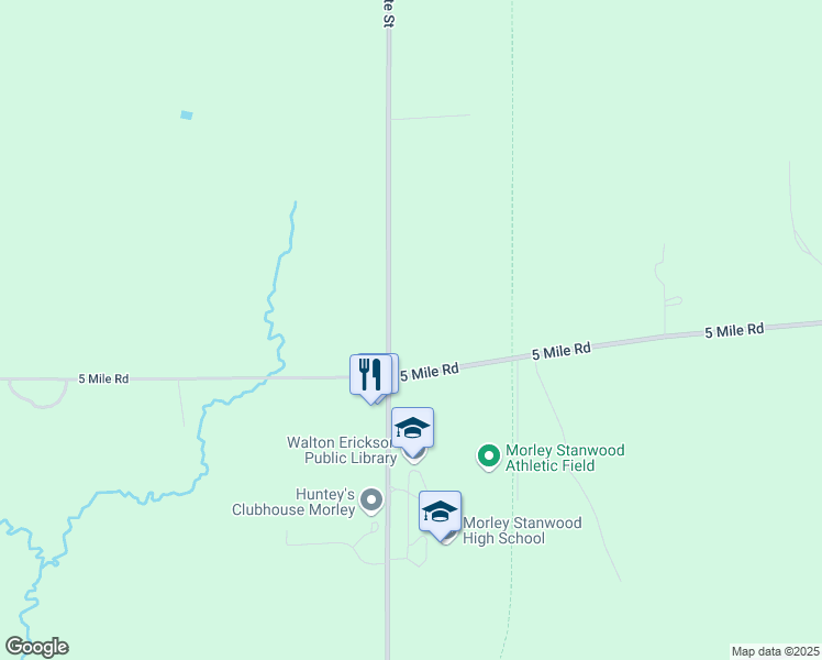 map of restaurants, bars, coffee shops, grocery stores, and more near 4808 Northland Drive in Morley