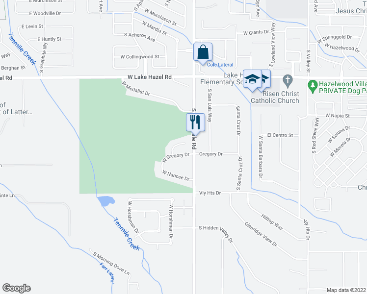 map of restaurants, bars, coffee shops, grocery stores, and more near 12281 West Caddy Court in Boise