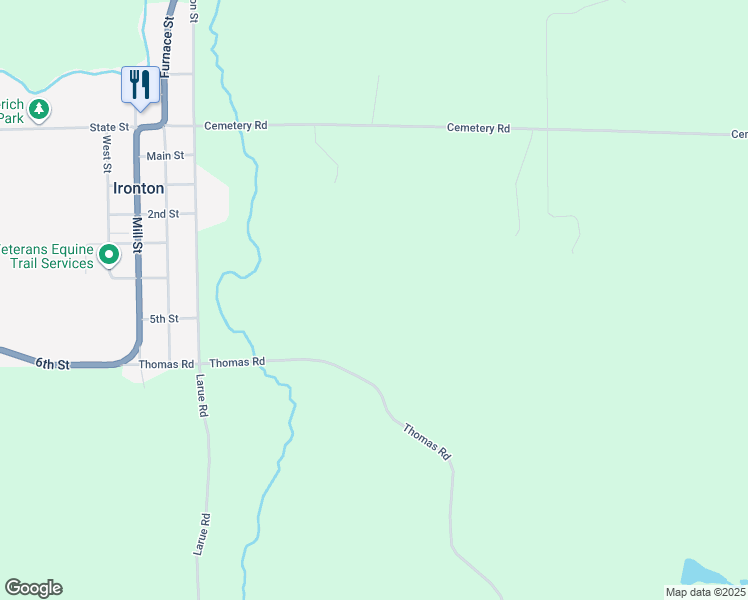 map of restaurants, bars, coffee shops, grocery stores, and more near E3712 Thomas Road in Reedsburg