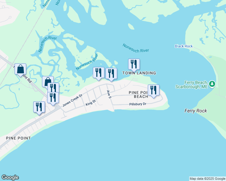 map of restaurants, bars, coffee shops, grocery stores, and more near 5 Avenue 6 in Scarborough