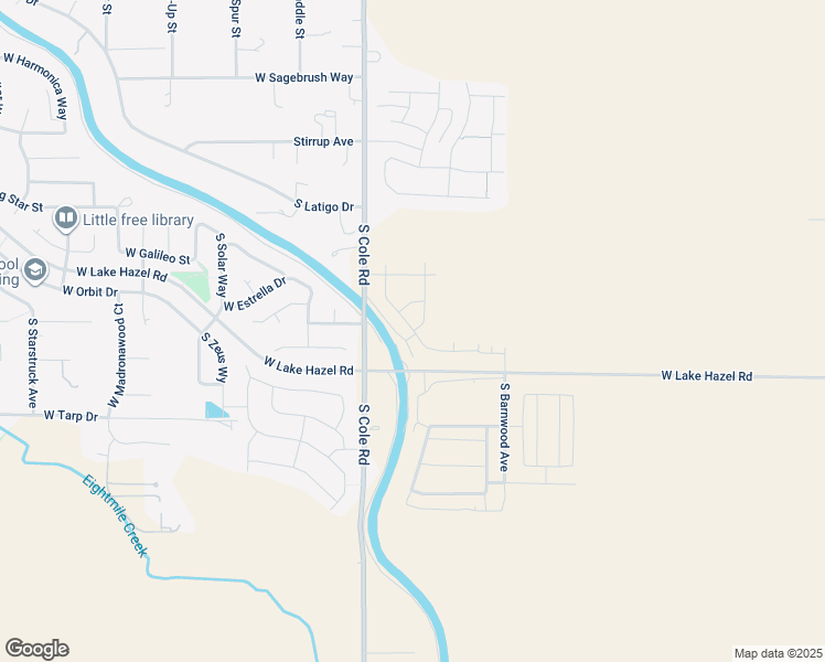 map of restaurants, bars, coffee shops, grocery stores, and more near 7419 West Skylight Street in Boise