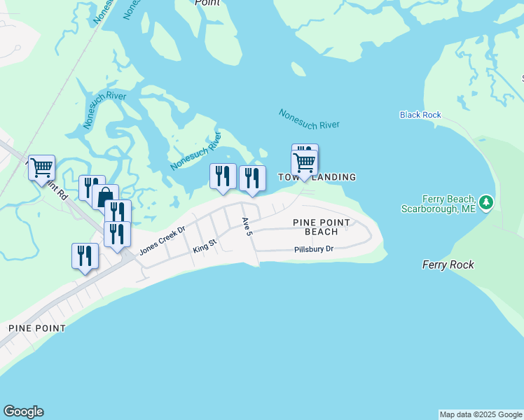 map of restaurants, bars, coffee shops, grocery stores, and more near 5 Avenue 6 in Scarborough