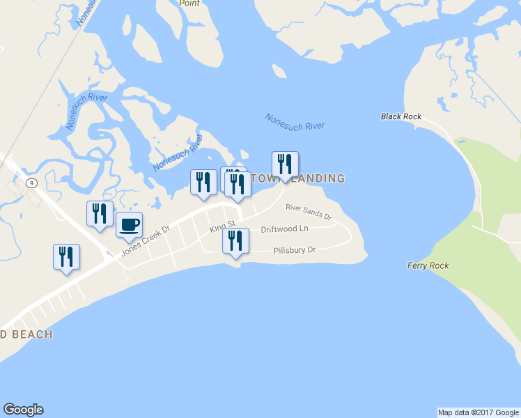 map of restaurants, bars, coffee shops, grocery stores, and more near 80 King Street in Scarborough