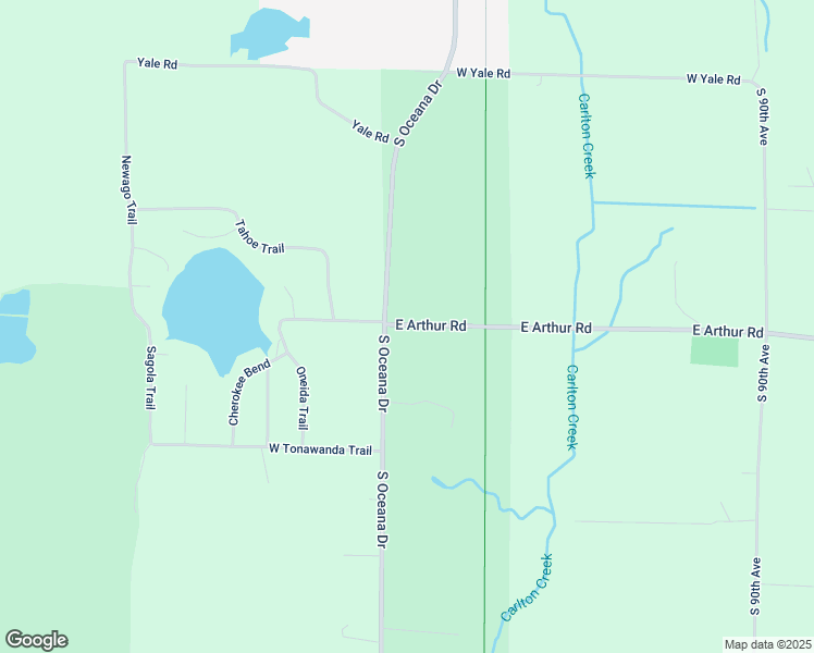 map of restaurants, bars, coffee shops, grocery stores, and more near 2771 East Arthur Road in Rothbury