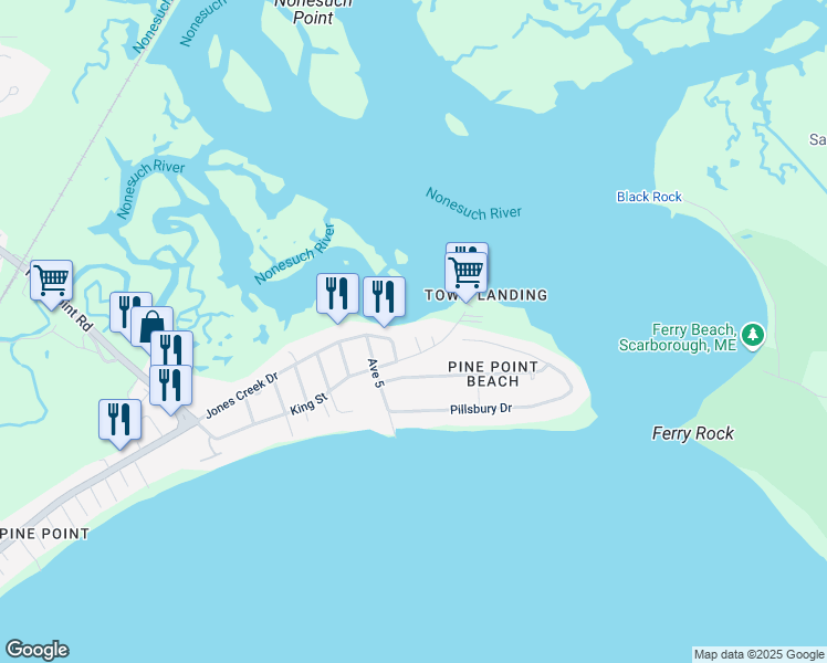 map of restaurants, bars, coffee shops, grocery stores, and more near 5 Avenue 6 in Scarborough
