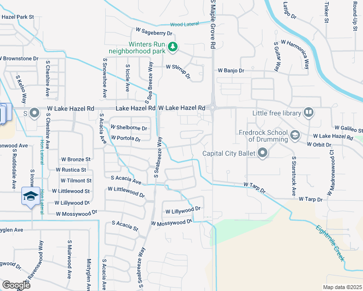 map of restaurants, bars, coffee shops, grocery stores, and more near 6548 South Fairwind Place in Boise