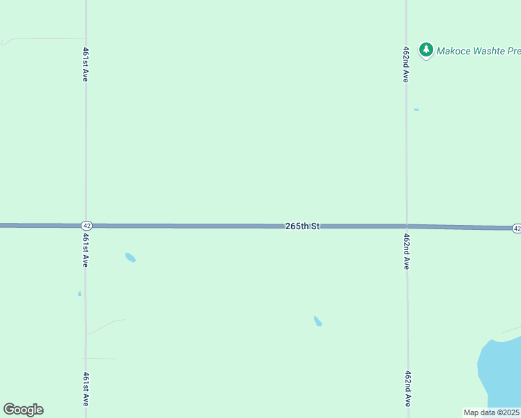 map of restaurants, bars, coffee shops, grocery stores, and more near 46154 265th Street in Hartford