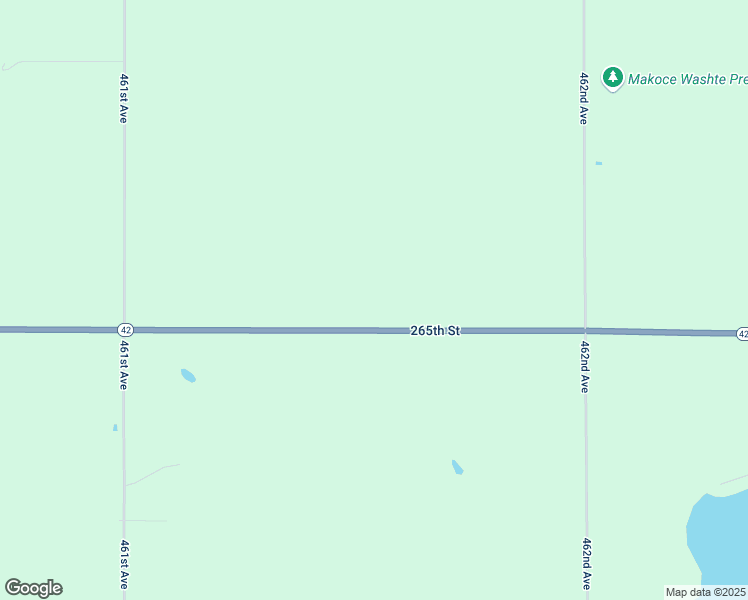 map of restaurants, bars, coffee shops, grocery stores, and more near 46154 265th Street in Hartford