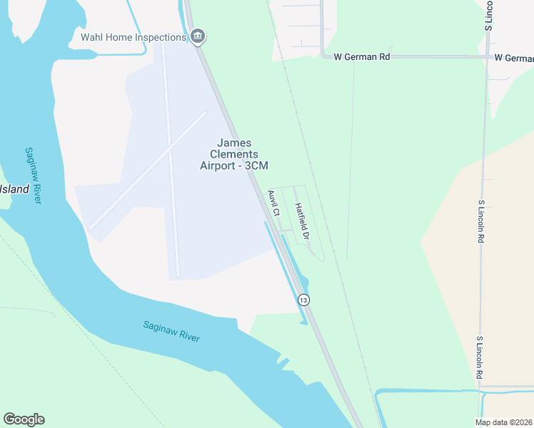 map of restaurants, bars, coffee shops, grocery stores, and more near 614 River Road in Bay City