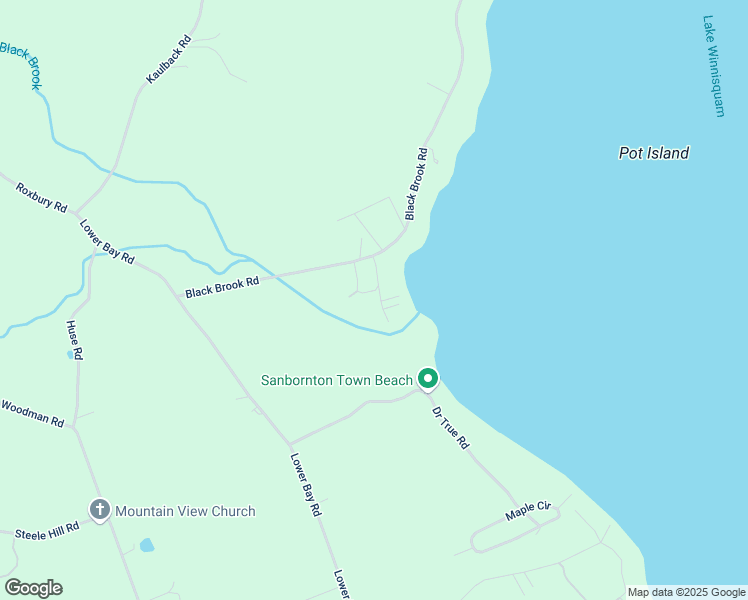map of restaurants, bars, coffee shops, grocery stores, and more near 368 Black Brook Road in Sanbornton