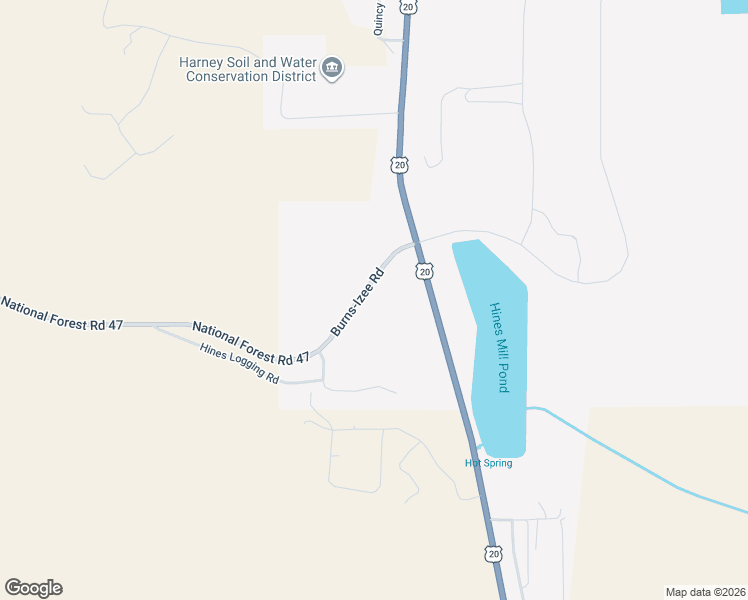 map of restaurants, bars, coffee shops, grocery stores, and more near 171 Hines Logging Road in Hines